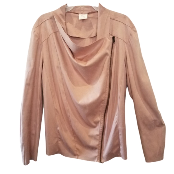 Mote Draped Soft Faux Suede Pink Jacket Plus XXL - Picture 3 of 9